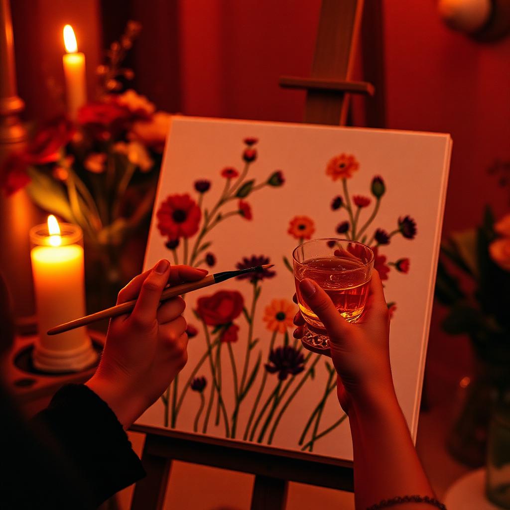 Candlelit florals night — every canvas different, every story shared.
